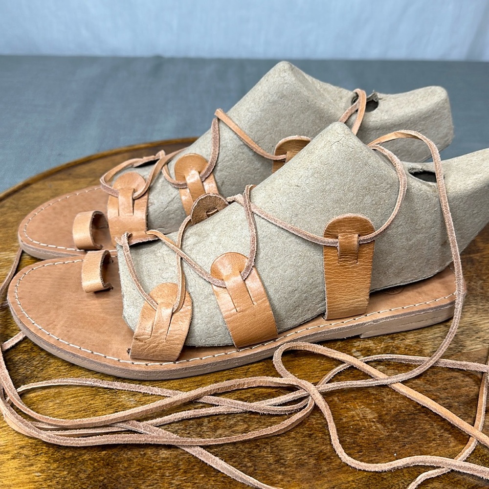 Tan Leather Women's Sandals
